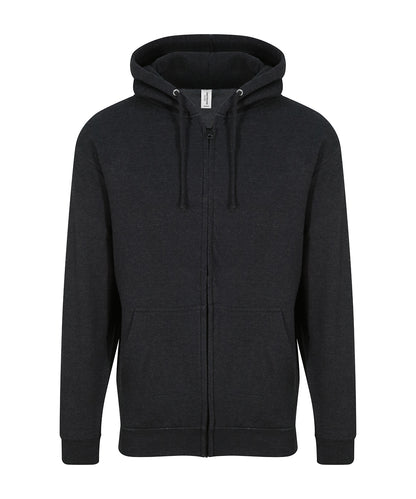 Zip hoodie classique 280 g Noir fumé