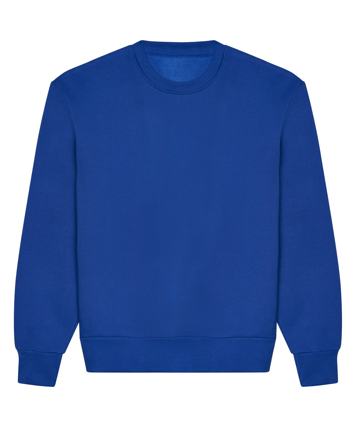 Sweat col rond épais oversize 440 g personnalisé – Bleu roi – vue de face