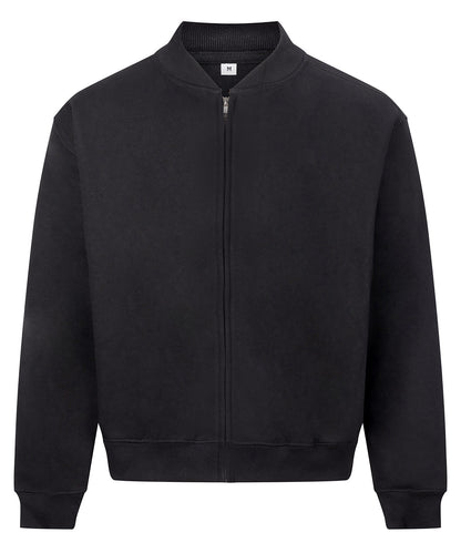 Sweat bomber épais 440 g personnalisé – Noir – vue de face