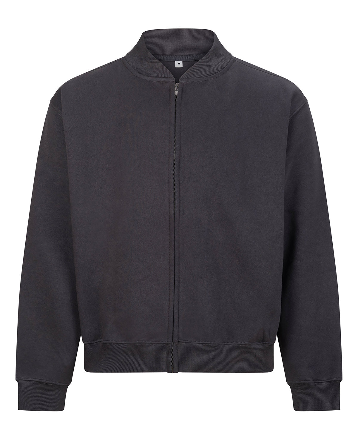 Sweat bomber épais 440 g personnalisé – Charbon – vue de face