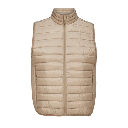 Doudoune sans manches légère Beige