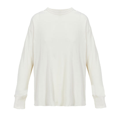 T-shirt thermal gaufré manches longues Naturel