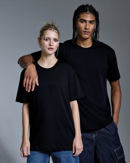 T-shirt extra épais 280 g noir porté