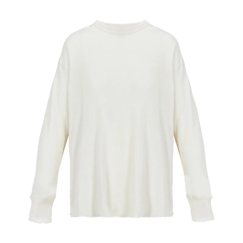 T-shirt thermal gaufré manches longues